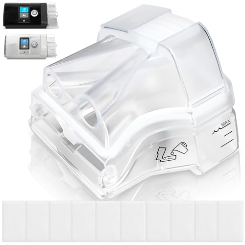 MAXMEDI Water Chamber for ResMed AirSense 10 Replacement Water Tank with 24 Packs AirSense 10 Filters Reliable Seal & Easy Install S10 CPAP Supplies