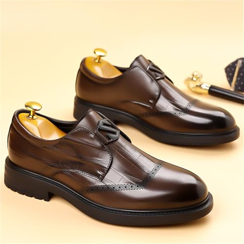 Men's Summer Casual British Style Groom Wedding Dress Business Breathable Slip On Leather Shoes3