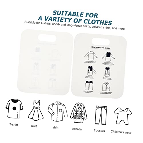 PRETYZOOM Tabla para Doblar Camisetas y Ropa Plegable 3 Piezas Plástico Duradero para Adultos Uso Doméstico Organización Armarios y Maletas