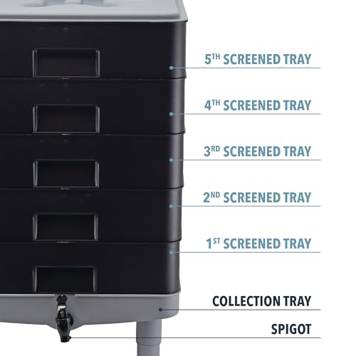 5-Tray-Worm-Composting-Bin-Starter-Kit-with-Coco-Coir-Temperature-Moisture-pH-Meter-Gloves-Rake-Shovel-for-Recycling-Food-Waste-Worm-Castings-Worm-Tea-Vermiculture-Vermicomposting