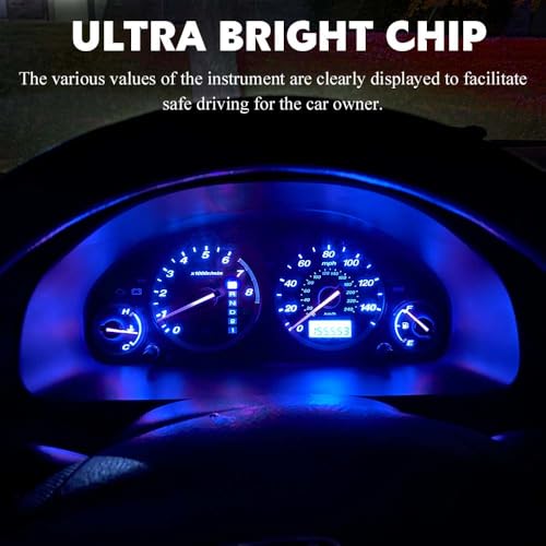Image of 10PCS T4.2 Led Bulb Neo Wedge 10mm Base, Car Interior Dash Light, 12V IP65 Waterproof 3030 Chip LED Super Bright A /C Indicator Light, Climate Control Switch Indication Bulb for Cars (Blue)