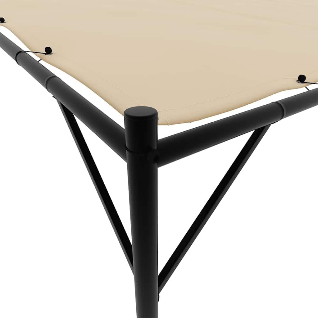 vidaXL Cenador Acero y Tela Beige 4x4 m 180 g/m², toldo, Carpa para Eventos, cenador de Camping, Dosel, Carpa para Fiestas, cenador de jardín