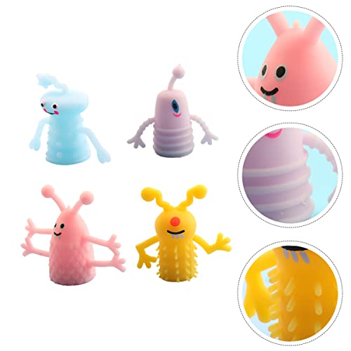 TOYANDONA Junior Puppet 4 Pcs Fantoches de Dedo Fantoches de Dedo Que Brilham No Escuro para Lembran