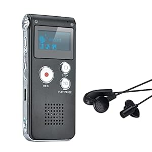 COVVY Digitaal dicteerapparaat, 8 GB audio-opnameapparaat, digitale voicerecorder met spraakherkenning voor interview, lezing, onderwijs, vergaderingen en lezingen