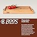 John Boos Handle Boards Series Rectangular Wooden Maple Cutting Board 24”x18” – 2.25” Thick, 30-lb Reversible Butcher Block with Juice Groove, Edge-Grain & Metal Handles