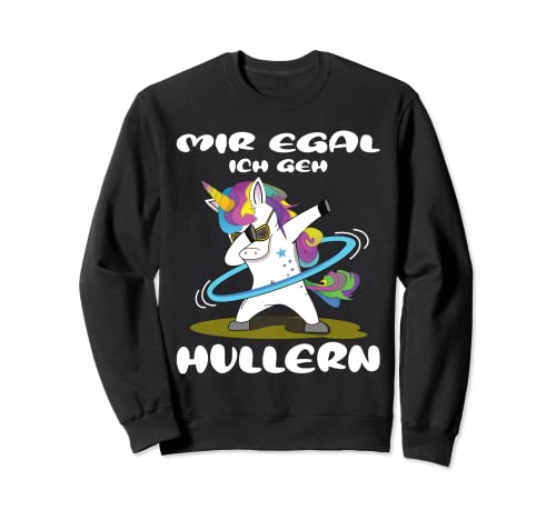 Mir egal ich geh Hullern sportliches Dabbing Einhorn Sweatshirt Cover