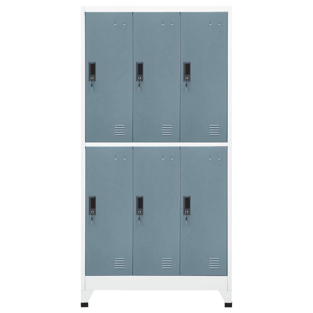 Armadio A 9 Ante In Acciaio - 90x45x180 Cm, Grigio, Per Spogliatoi E Uffici - Foto 5