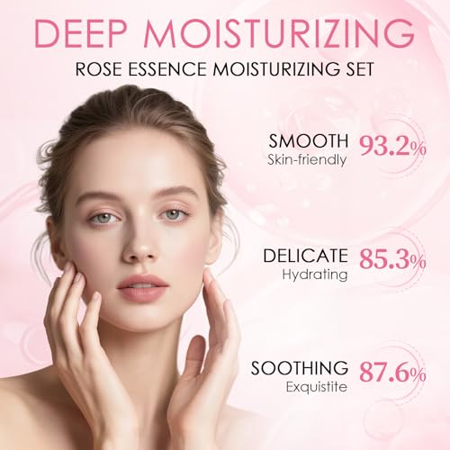 Rose Skincare Set - 6-Piece Hydrating & Brightening Kit - Image 4