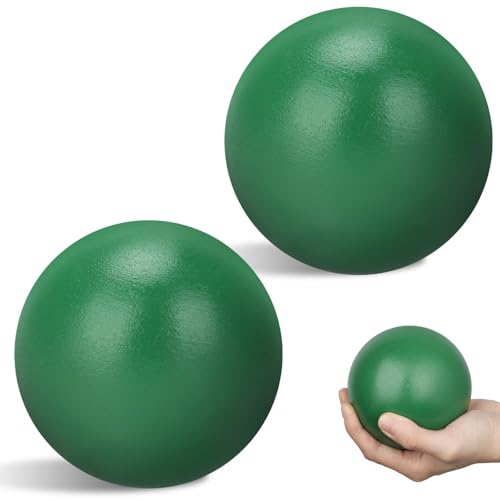 Zealor 2 Pack Iron Shot Put 8 lbs Outdoor Shot Put Ball 8lbs Track and Competition for Spring Training Practice, Green