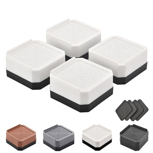 Image of EclatBain Adjustable Bed Risers 1.5 Inch, 4000 lbs, 4 Pack White