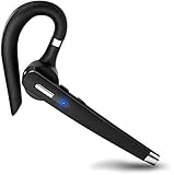 【Überlegene Qualität】 Bessere Signalstabilität, die Interkommunikation ist überlegen. Das Bluetooth-Headset mit Mikrofon unterstützt Siri und Google Voice Assistant. Einfach per Knopfdruck stummschalten / die Stummschaltung aufheben. Voice alarmiert den Akkuladestand, den Verbindungsstatus, den Stumm- / Stummschaltungsstatus und gibt sogar die Telefonnummer des Anrufers bekannt. Mit leicht erreichbaren Tasten können Sie die Musik verwalten und freihändig telefonieren.