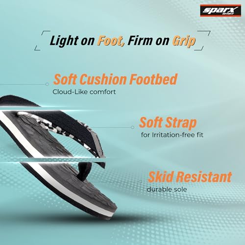 Image of SPARX Flip Flops for Men - Lightweight Comfortable Daily Wear Slippers with Soft Footbed, Flexible Sole & Superior Comfort