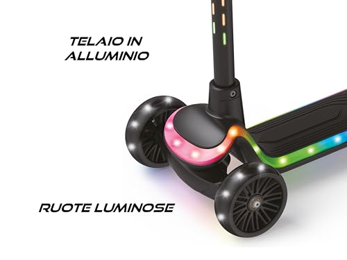 Trottinette à 3 roues pour enfants réglable légère avec LED