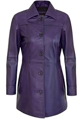 Kandis - Purple Leather Coat