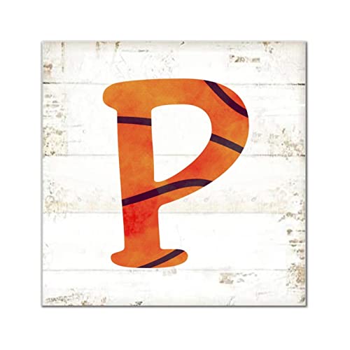 Lettres P en bois pour décoration murale de chambre, grand monogramme de maison 40 cm