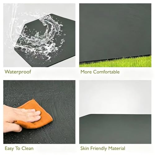 Image of Playpen Mat, Compatible with Regalo My Play Play Yard, Self Inflatable Comfortable with Carry Case - Dark Grey