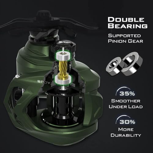 Image of KastKing Spartacus II Baitcasting Fishing Reel, 6oz Ultralight Baitcaster Reel, Super Smooth with 17.6 LB Carbon Fiber Drag, 7.2:1 Gear Ratio, 39mm Palm Perfect Lower Profile Design