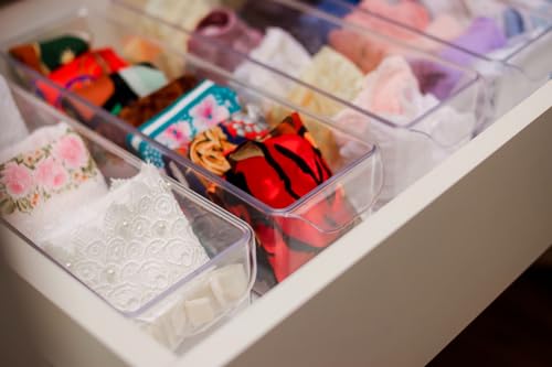 Kit 5 Organizador de Armário Gaveta Geladeira Acrílico Com Puxador