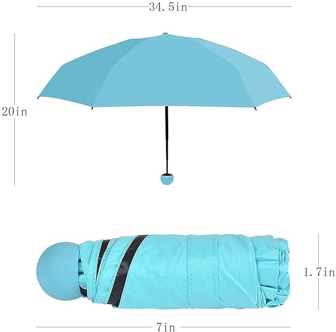 Image of NJK PURNASHAKTI Creative Capsule Case Umbrella Lightweight Waterproof UV Protection Mini Compact Foldable Design Travel Umbrella For Men and Women (Assorted)