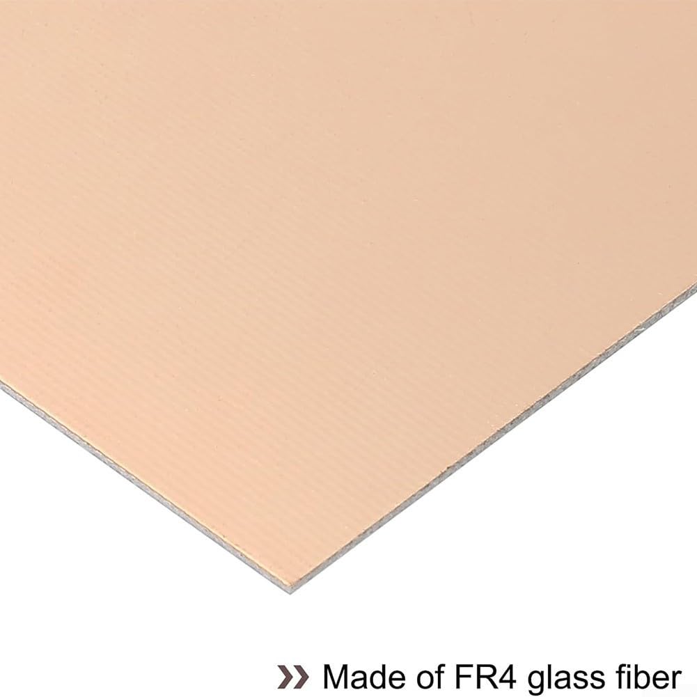 FR4 - Confezione da 10 schede PCB rivestite in rame, 20 cm x 10 cm, a strato singolo, per circuiti elettronici fai da te, PCB sperimentali