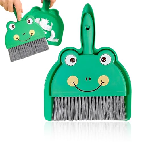 YAZWUR Cepillo de Mano con Recogedor, Mini Set de Escoba y Recogedor, Escoba y Recogedor para Limpieza de Casa, Oficina, Escuela y Mascotas