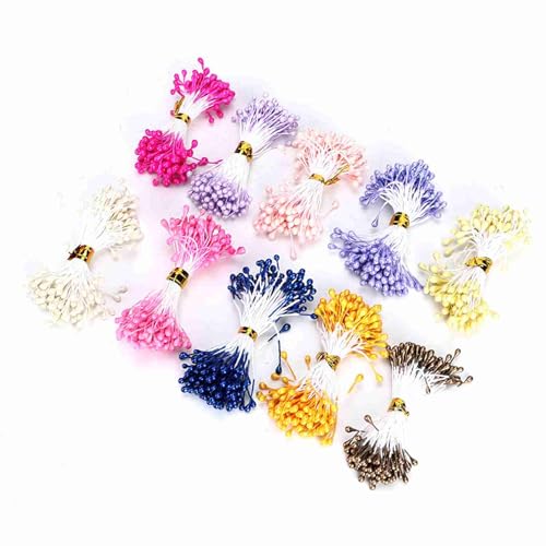 Estambres de flor artificial hechos a mano 900 piezas miniatura 6