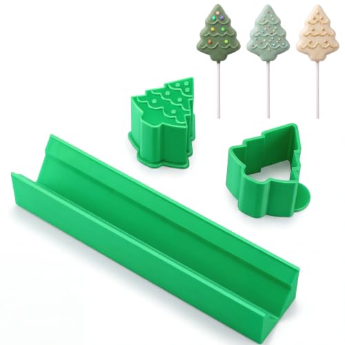 Roowest Christmas Tree Cake Pop Mold Cake Pop Cutter with Tray