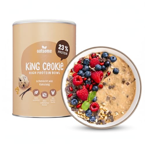 OATSOME King Cookie | High Protein Bowl mit Keksteiggeschmack & Schokochips | 23g Protein | 100% Natürlich Vegan & Ohne Raffinierten Zucker | Einfache Zubereitung | 400g