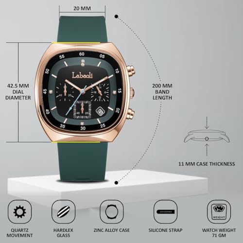 Image of Quadra 5681 Chronograph Watch for Women with Fashion-Led Dial Design, Silicone Strap Comfort, Luminous Hands & Date Display I Ladies & Girls | Casual, College, Everyday & Gifting