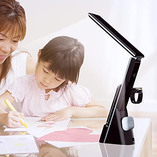 Lâmpada de mesa LED com carregador sem fio, lâmpada de cabeceira regulável com porta de carregamento