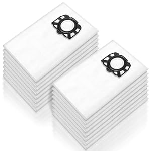 16 Stück KFI 357 Staubsaugerbeutel für Kärcher WD2 Plus / WD3 / WD3 Battery/SE 4001 / SE 4002 / KWD1-3 / WD3.200 Nass-/Trockensauger und Waschsauger, Extrem Reißfesten Beutel 2.863-314.0