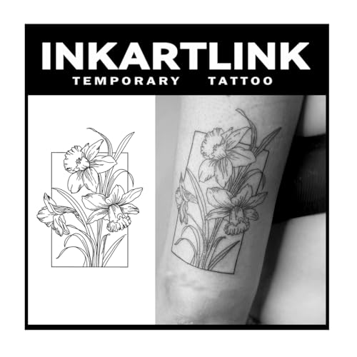 INKARTLINK Tattoo Tech, 2 Sheets Medium Semi Permanent Tattoo, Ad...