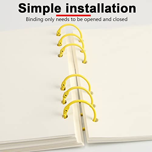 Loose Leaf Binder Rings 1Inch 60Pcs Office Book Rings Metal Small Binder Rings, Flash Card Rings, Assorted Colors Notebook Paper Rings, Index Card Rings For School, Home Or Office(6 Colors) #TOP3