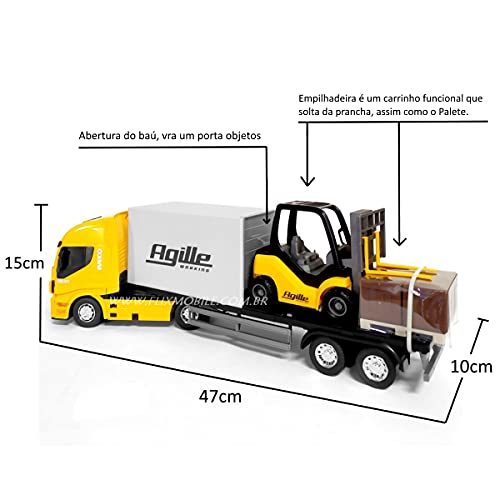 Caminhão Iveco Hi-Way Com Empilhadeira, Usual Brinquedos, Sortido