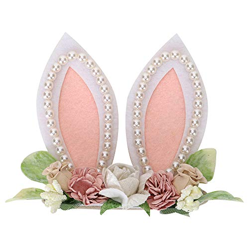 Arnzrmo Bunny Rose Easter Headbands Flower Bows For Baby Girl #TOP13