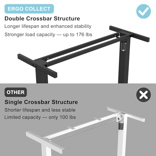 Image of Electric Standing Desk,48x24 Inch Adjustable Height Sit Stand Desk with Cable Management Tray,with Memory Presets Ergonomic Computer Desk for Home Office /Gaming /Workstation,Light Wood