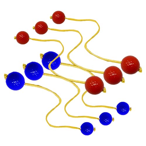 QSTDGVPW 6X Ladder Balls Toss Game Balls Durability Easy to Throw Golf Game Ladderballs for Tossing Match Backyard Kids Adults Family