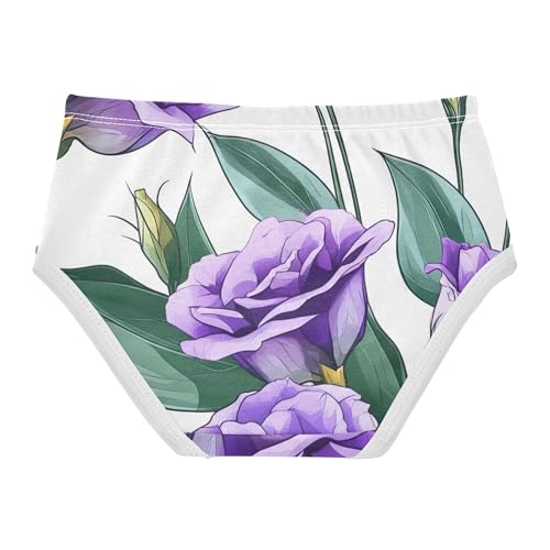 Toddler Underwear Floral 2t Cotton Little Girl Panties Fancy Kids Briefs Undies Flowers White2