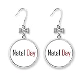 Celebrar el Día de Natal Canadá Blessing Bow Pendientes gota Stud Gancho perforado
