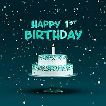 Happy 1st Birthday: Kids Birthday Party Guest Book - Green Edition