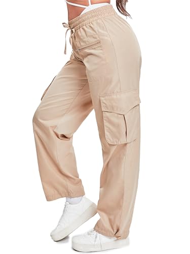 YMI Jeans Women's Nylon Cargo Joggers with Zippers2