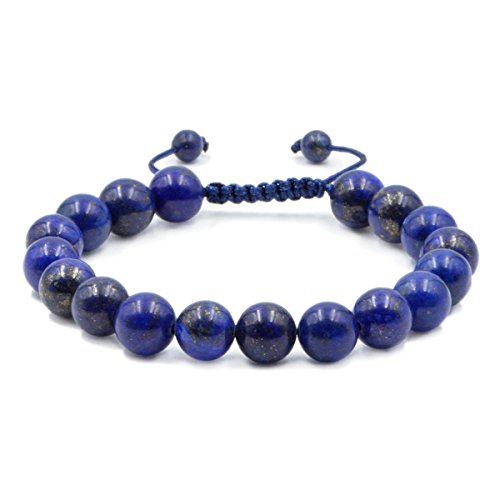 Image of AD Beads Natural 10mm Gemstone Bracelets Healing Power Crystal Macrame Adjustable 7-9 Inch