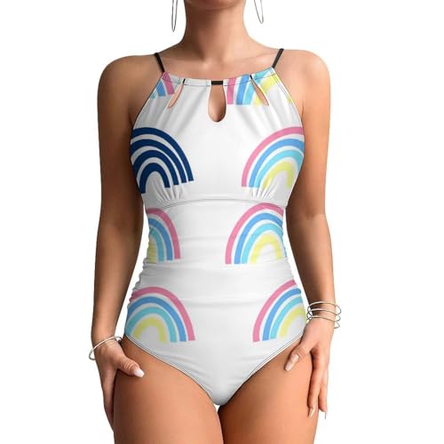 Monokini beachwear arc-en-ciel idéal pour vos journées de plage