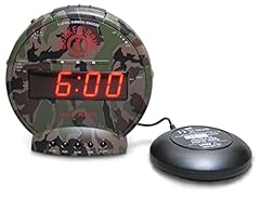 Sonic Bomb Dual Alarm Clock with Bed Shaker, Camouflage | Sonic Alert Vibrating Alarm Clock Heavy photo Sonic Bomb Dual Alarm Clock with Bed Shaker, Camouflage | Sonic Alert Vibrating Alarm Clock Heavy
