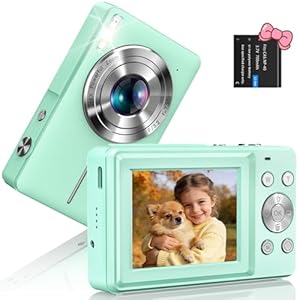 Digitalkamera Fotoapparat 1080P 44MP Fotokamera mit 16X Digitalzoom Tragbare Kompaktkamera Vlogging Digitalkamera für Kinder Teenager Anfänger