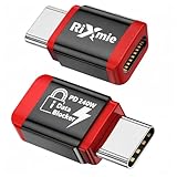 Rixmie USB C to C Data Blocker (2-Pack) 2025 New | 100% Elimination of Data Transfer Possibilities, Only for Charge, Protect Against Juice-Jacking, Refuse Hacking Support up to 240W PD Charging