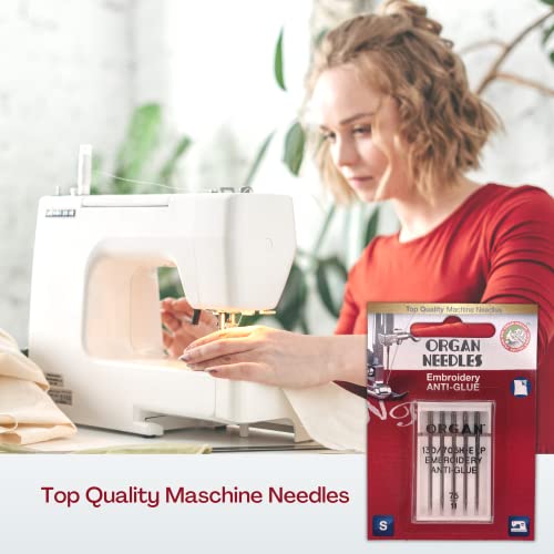 Organ Needles Anti-Glue Sewing Machine Needles Non-Stick 75/11 Size In 2-Pack (10 Needles) #TOP3