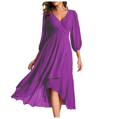 Vestido de verano para mujer, gasa, cuello redondo, vestido de cóctel, largo hasta la rodilla, vestido corto, vestido de fiesta, vestido de línea A, vestido de patchwork, vestido informal, elegante