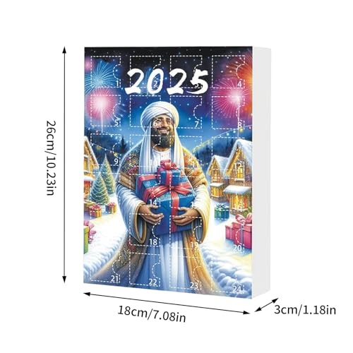 Christmas Countdown Calendar – 24-Pendant Jesus Hanging Calendar, Acrylic Nativity Scene Set | Seasonal Collectible for Mantel Wall, Front Door, Living Room Bedroom, Holiday Decoration, Religious - Image 5