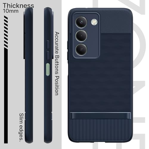 Image of Pikkme Back Cover for Redmi 15 5G Camera Protection 3D Hexa Cube Design Silicone Protective Bumper Case (Blue)